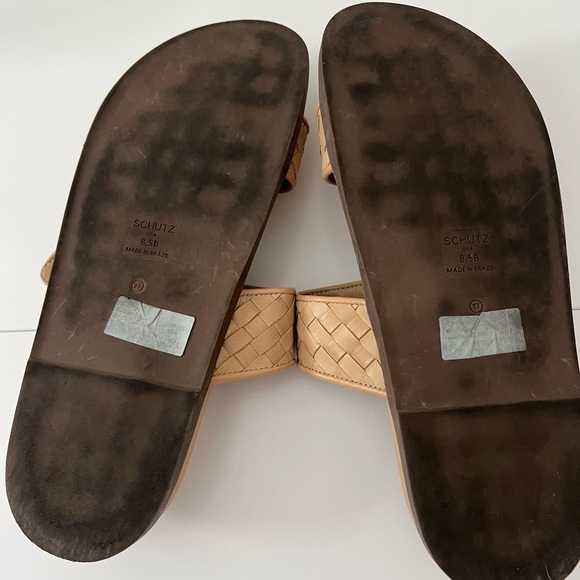 Schutz Enola Sporty Woven Leather Flats - Picture 5 of 5